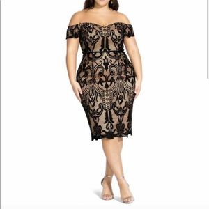 City Chic Plus Size Lace Dress